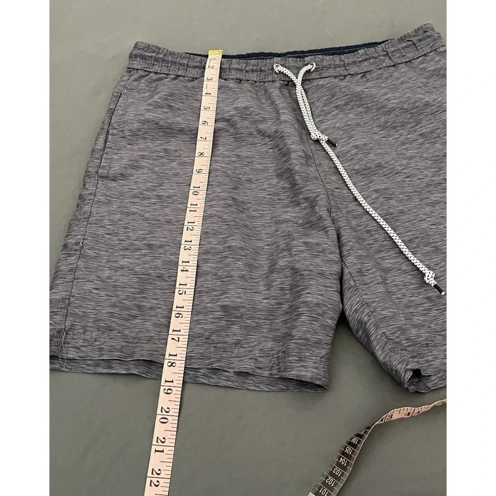 US Polo Assn Mens Swim Trunk Size Medium Gray Drawstring Waist Lined W/‎ Pockets